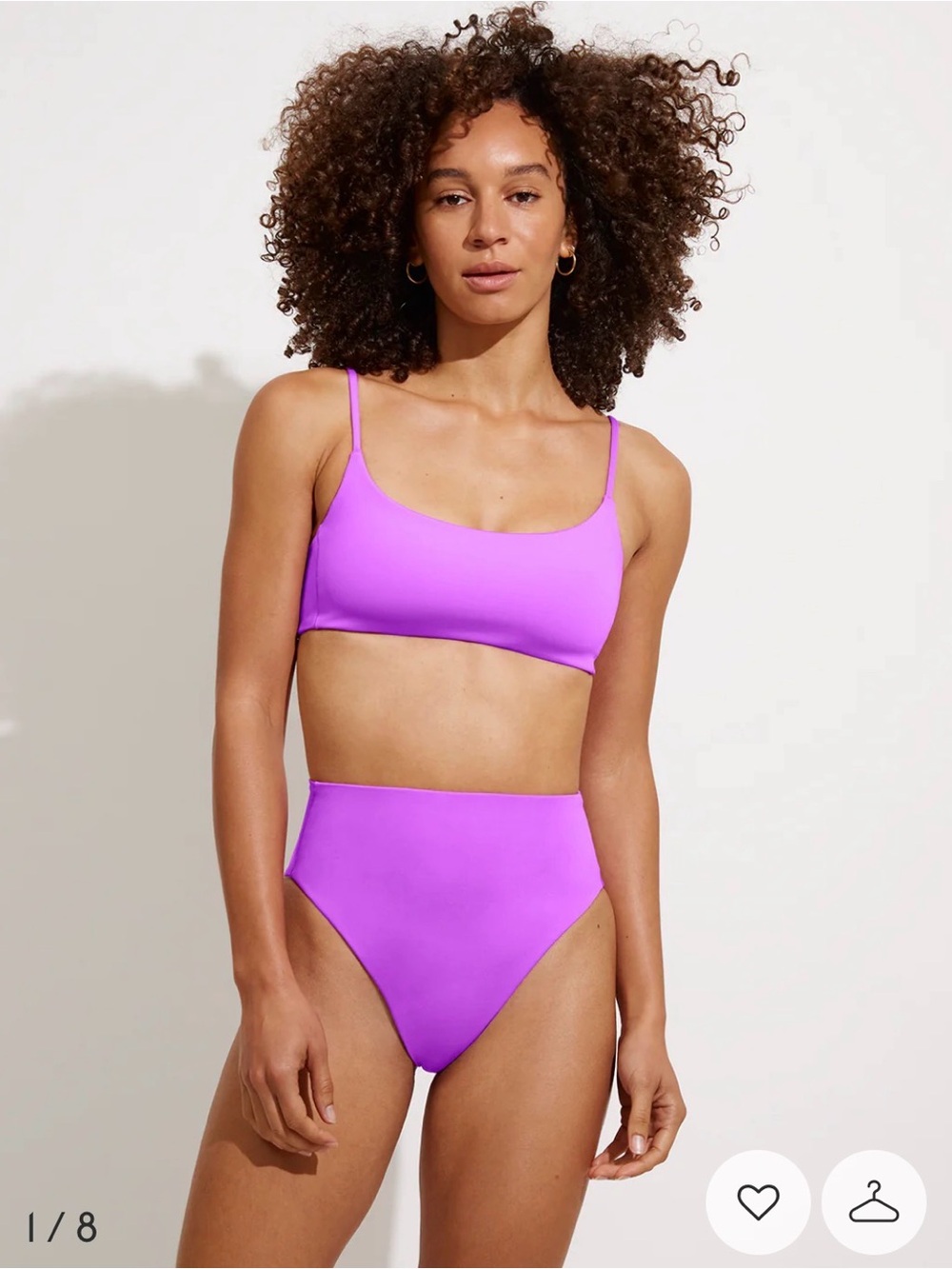 Left On Friday | Hi Hi Bottom in Punch (Purple) High Rise Bikini Bottom - Size M